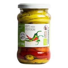 Bio Pfefferoni mild 350ml - 6er Vorteilspack von Pflügelmeier Pepi's