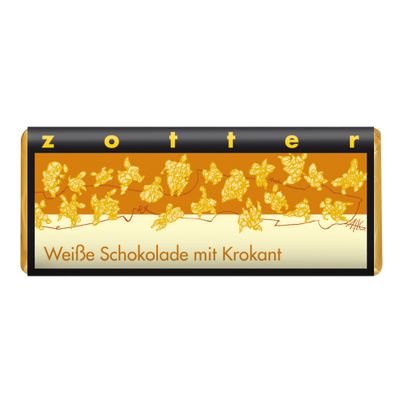 Bio Weiße Schokolade mit Krokant 70g - 10er Vorteilspack von Zotter