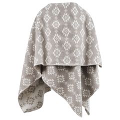 Poncho Aztek 70 x 140 cm - Rauch - GRS zertifiziert