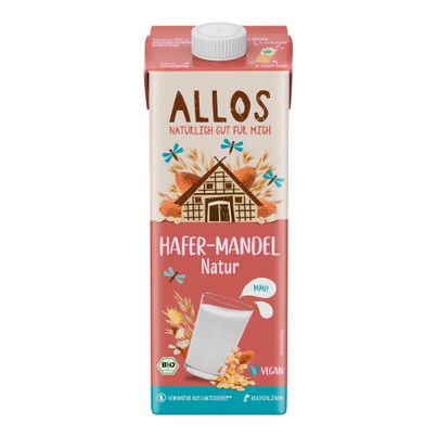 Bio Hafer-Mandel Drink ungesüßt 1000ml - 6er Vorteilspack von Allos
