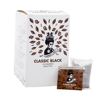 AFRO TEA Classic Black Schwarzer Tee - Premium Schwarztee 15 Stück - 15 handgenähte Teebeutel mit Schwarz Tee von AFRO COFFEE