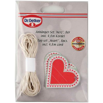 Dr. Oetker Anhänger-Set Herz inklusive Kordel 8-teilig