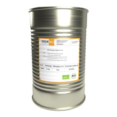 Bio Pflaumen halbe Frucht 4200g von Dedebio Food