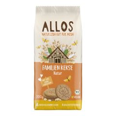 Bio Familienkeks Natur m. Vollkorn 200g - 12er Vorteilspack von Allos