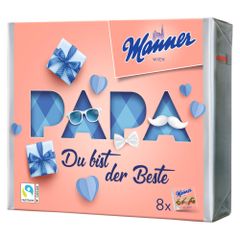 Manner Original Neapolitaner Schnitten 8er Geschenkpackung Papa, Du bist der Beste 600g