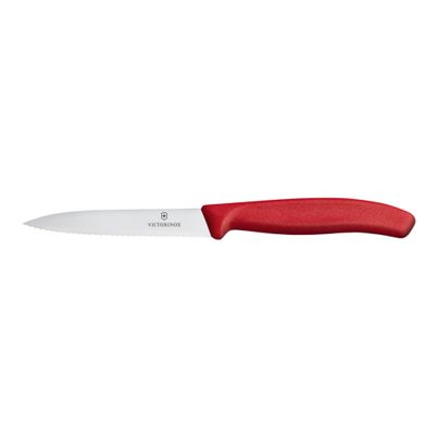 Victorinox Gemüsemesser rot Mittelspitz und Wellenschliff 10 von Victorinox