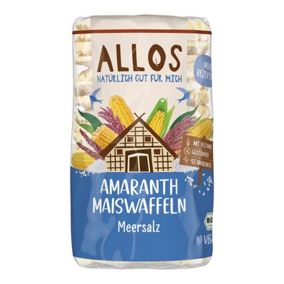 Bio Amaranth Maiswaffeln Meersalz 115g - 12er Vorteilspack von Allos