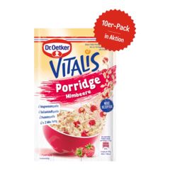 Dr. Oetker Vitalis Porridge Himbeere - 53g -10er Vorteilspack