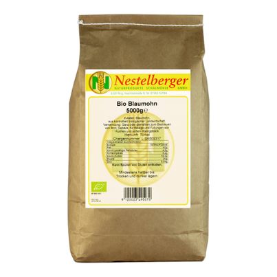 Bio Blau Mohn ganz 5000g von Nestelberger