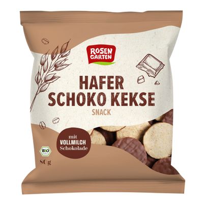 Bio Hafer-Schokokekse Snack 80g - 10er Vorteilspack von Rosengarten