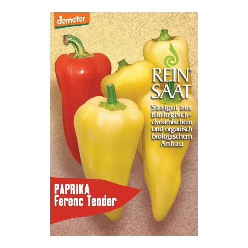 Bio Spitzpaprika Ferenc Tender Saatgut - 1 Beutel - 5er Vorteilspack von Reinsaat