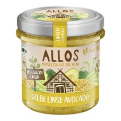 Bio Aufstrich Gelbe Linsen Avocado 140g - 6er Vorteilspack von Allos