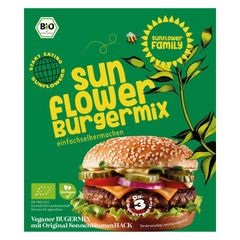 Bio Sunflower Burgermix 90g - 10er Vorteilspack von Sunflowerfamily