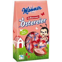 Manner strawberry cream Easter eggs 150g