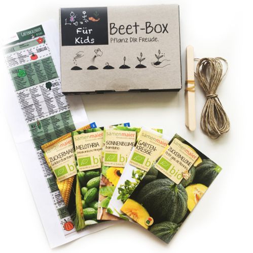 Bio Beet Box - Für Kids - Saatgut Set inklusive Pflanzkalender und Zubehör