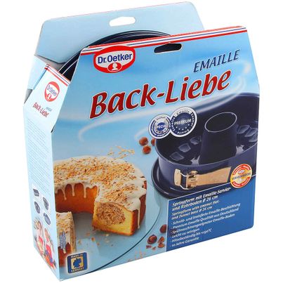 Dr. Oetker Springform mit Emaille-Servier und Rohrboden Durchmesser 26x8cm