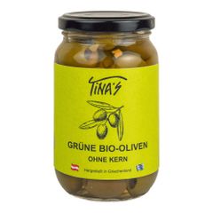 Bio Oliven Grün ohne Kern 370ml - 6er Vorteilspack von Tina's