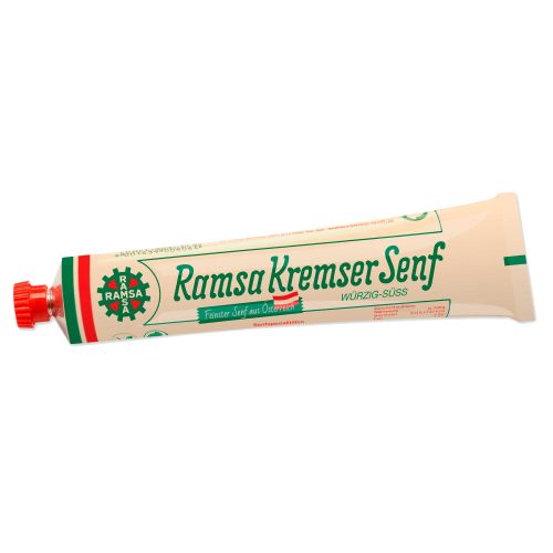Ramsa Kremser Senf 100g - Cremige Konsistenz - Süß-milder Geschmack - Helle und dunkle Senfkörner von Ramsa Wolf online kaufen