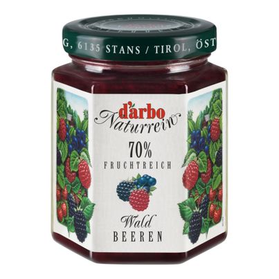 Darbo Naturrein Fruchtreich Fruchtaufstrich Waldbeeren 200g