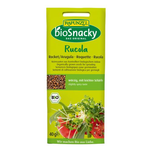 Bio bioSnacky Rucola germination seeds 40g - value pack of 12 from bioSnacky - Rapunzel