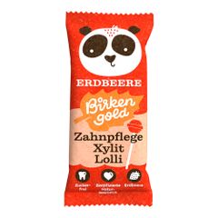 Bio Zahnpflege XylitLolli Erdbeere 6g - 20er Vorteilspack von Birkengold