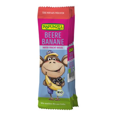 Bio Fruchtschnitte Beere Banane 92g - 6er Vorteilspack von Rapunzel