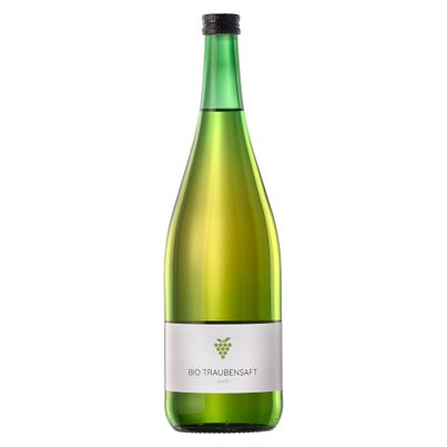 Bio Traubensaft weiss 980ml - fruchtig feine Aromen - intensive Muskat Töne - Vitaminkick aus Bio Trauben von Bioweingut Heideboden