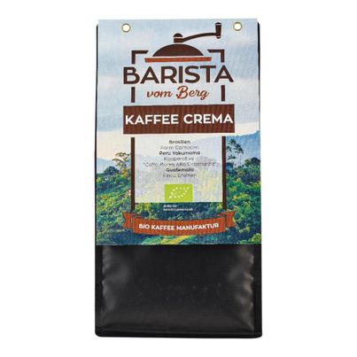 Bio Cafe Crema ganze Bohnen 1000g von Barista Vom Berg