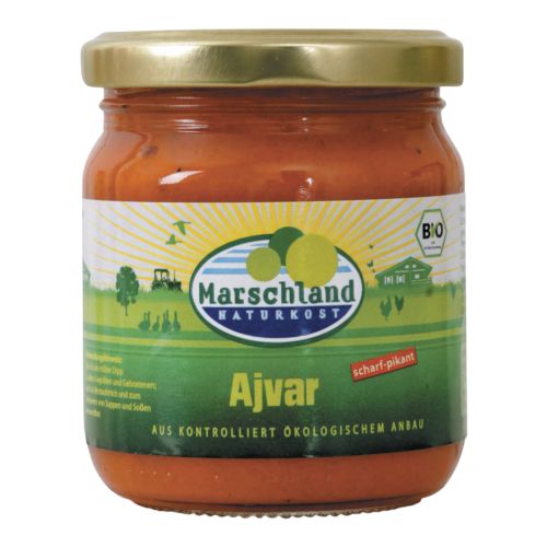 Organic Ajvar hot and spicy 200g - value pack of 6 from Marschland