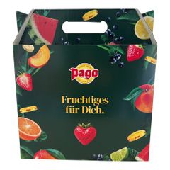 Pago Probierbox Geschenkkarton gefüllt mit 10 Sorten Pago von Pago online kaufen | Pago Onlineshop