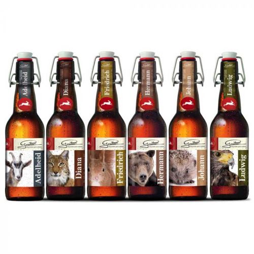 Bier Probierpaket 12 x 330ml - CO2-neutral - handgebraut - aromatisches Naturbier - untergärig - Röstaromen von Brauerei Gratzer