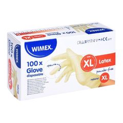 Handschuhe Latex XL natur 100Stück von Wimex