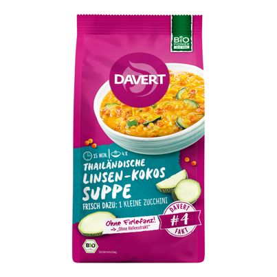 Bio Thailändisc.Linsen-Kokos-Suppe 175g - 6er Vorteilspack von Davert