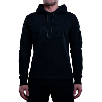 Dunkelschwarz Hoodie DS-3 EMBOS black