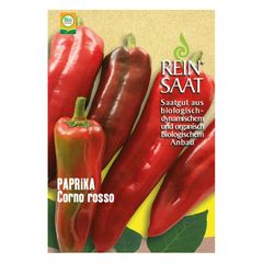 Bio Paprika Corno Rosso Samen - 5er Vorteilspack von Reinsaat