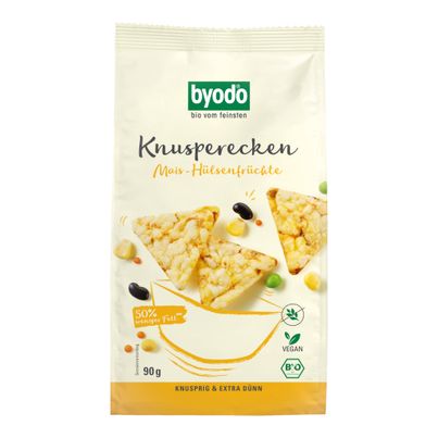Bio Knusperecken MaisHülsenfrüchte 90g - 12er Vorteilspack von Byodo