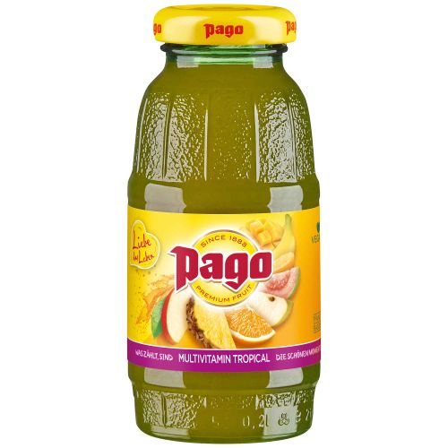 Pago Multivitamin Tropical 200ml reusable - value pack of 24 from Pago