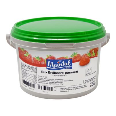 Bio Erdbeer Konfitüre passiert 3000g von Maintal