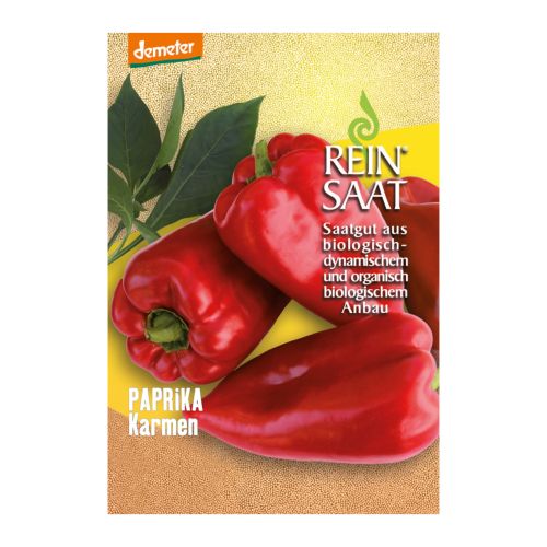 Bio Paprika Karmen Saatgut - 1 Beutel - 5er Vorteilspack von Reinsaat