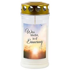 Grablikerze 'Wos bleibt' 4Tg 1Stück von Jeka
