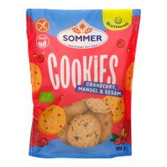 Bio Cookies Cranberry Mandel Sesam 125g - 8er Vorteilspack von Sommer