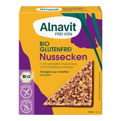 Bio Nussecken 2 Stk. 150g - 6er Vorteilspack von Alnavit