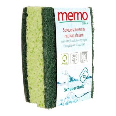 Organic scouring pad natural fibers 1 piece - value pack of 12 from Memo