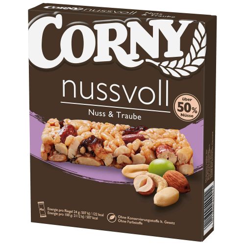 Corny nussvoll Nuss und Traube 4er 96g