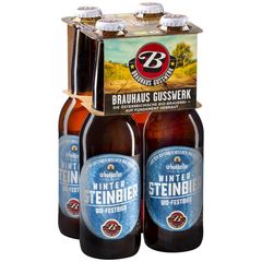 Bio Winter-Steinbier 64% 4x033l - 6er Vorteilspack von Brauhaus Gusswerk