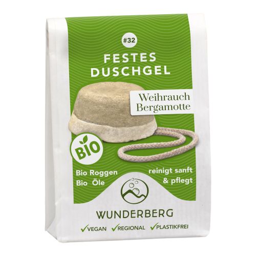 Organic shower gel incense bergamot 80g from Wunderberg