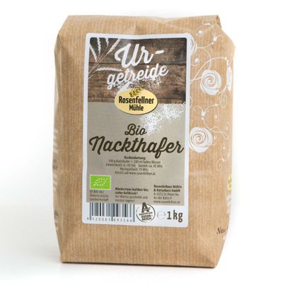 Bio Nackthafer 1000g - 10er Vorteilspack von Rosenfellner Mühle