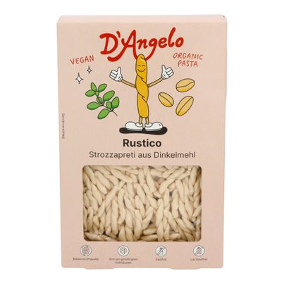 Bio Strozzapreti Dinkel ungefüllt 250g - 10er Vorteilspack von D'angelo Pasta