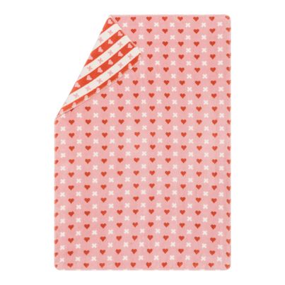 Baby Blanket Heart and Cross Color Rosé 100x150cm by David Fussenegger