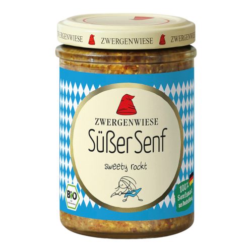 Organic sweet Bavarian mustard 160ml - value pack of 6 from Zwergenwiese